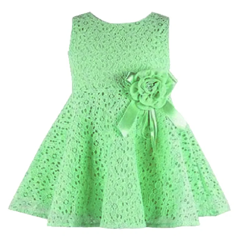 Летнее красное платье милые платья для девочек без рукавов маленьких кружевное