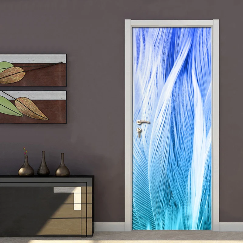 Абстрактные 3D наклейки на дверь художественный Декор обои водонепроницаемые