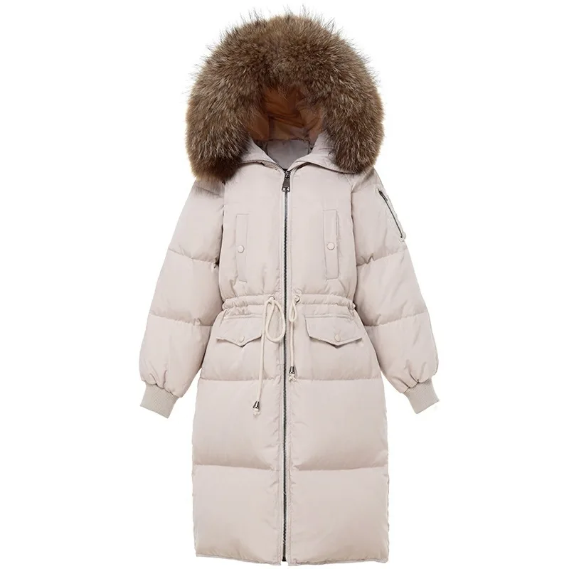 (TopFurMall) осенне зимние женские парки пуховики реальная модель 80% утиный пух