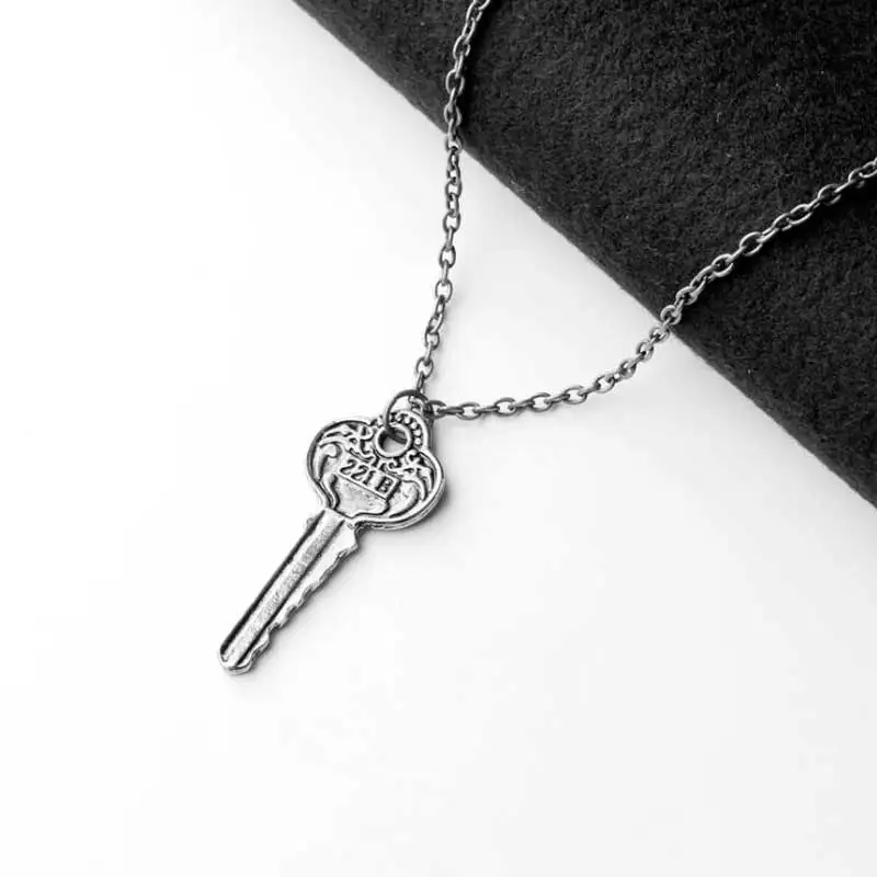Шерлок Холмс 221B Baker Street Key Ожерелье старинное античное серебро и бронза кулон для мужчин и женщин фильм ювелирные изделия оптом