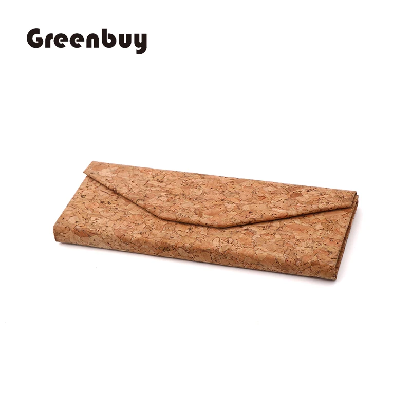 

Pure natural wood color green portable box high-end fashion sunglasses retro box cork box