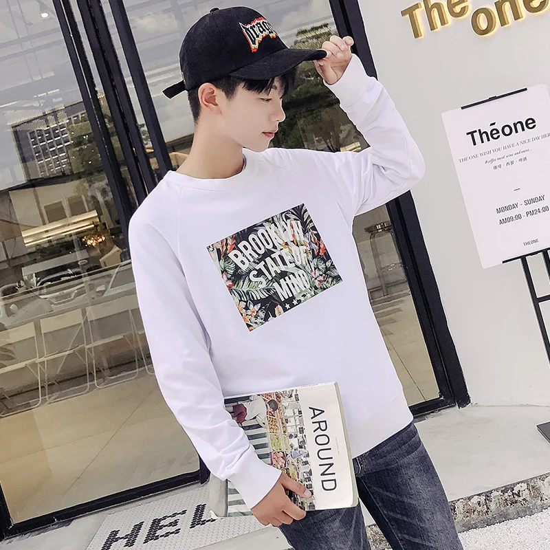 2017 Демисезонный письмо слова и растений с длинными рукавами принтом