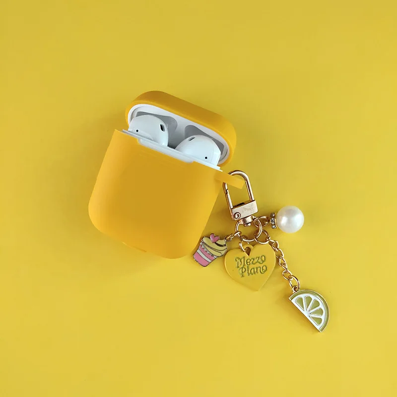 Роскошный корейский Алмазный силиконовый чехол с жемчугом для Apple Airpods, аксессуары, Bluetooth наушники, защитный чехол, Декор, брелок