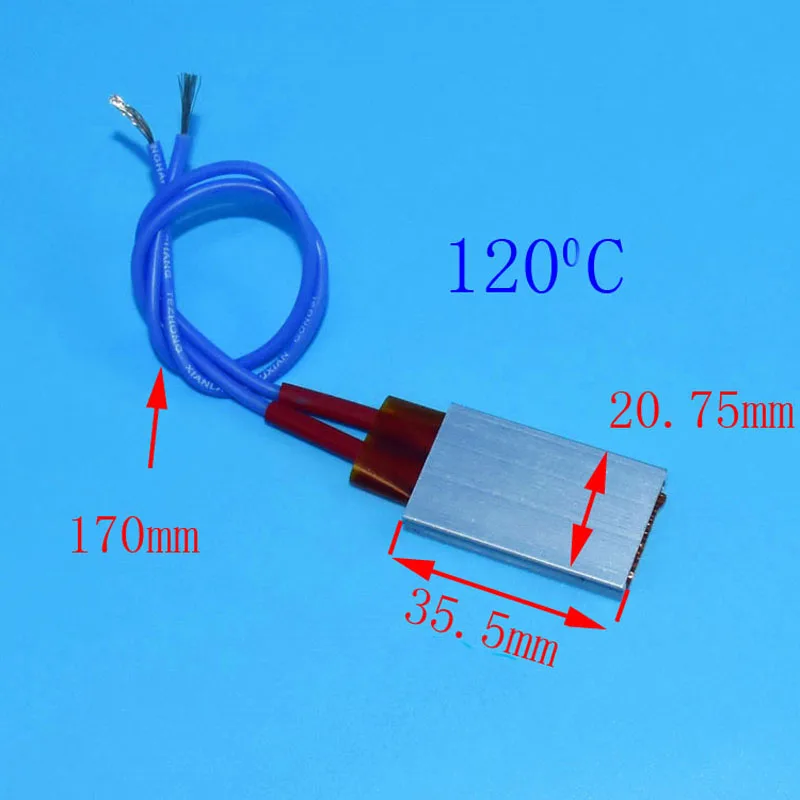 120 degree 2 предмета 12V Ptc нагреватель Нагревательный элемент фен для волос аксессуары бигуди нагреватель 80/120/220 градусов Цельсия нагреватель воздуха на дизельном топливе - Цвет: 120 degree