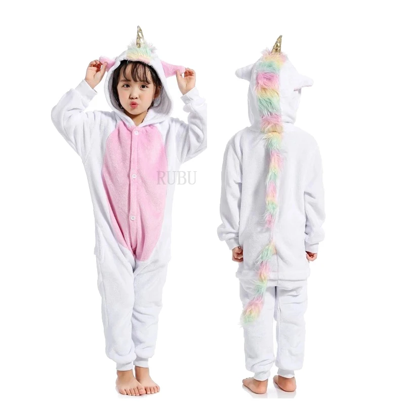 Пижамы кигуруми детские пижамы с единорогом животными для мальчиков и девочек