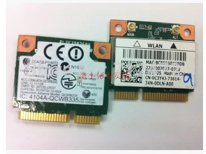 ,     Wi-Fi +  Bluetooth 3, 0  Atheros QCWB335 QCA9565 Half Mini PCI-E  DELL
