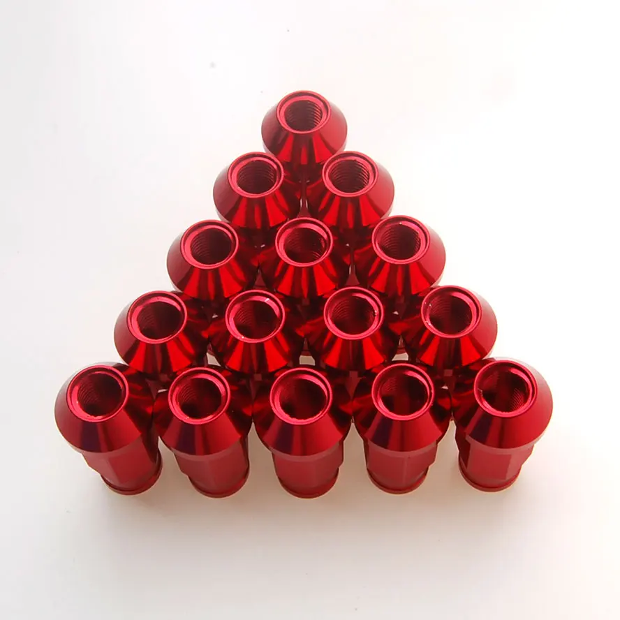 

20pcs Aluminium Red Car M12x1.5MM Wheels Screw Tuner Lug Nuts Kit For Civic MDX Camry 4Runner Highlander Sequoia Tacoma Tundra