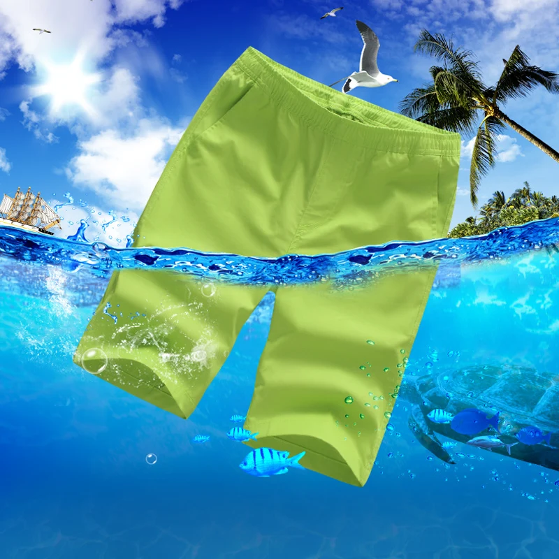 Мужские пляжные шорты 2016 лето мода хлопок марка бермуды 10 цвета Большой размер