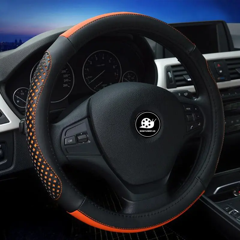 Чехол для руля DONYUMMYJO из микрофибры с кожаным отверстием Женский пушистый чехол