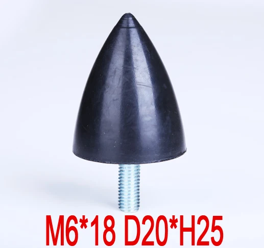 M6 Резьба * 18 D20 H25 VP Резиновый демпфер Вибрация Пирамида резиновый амортизатор