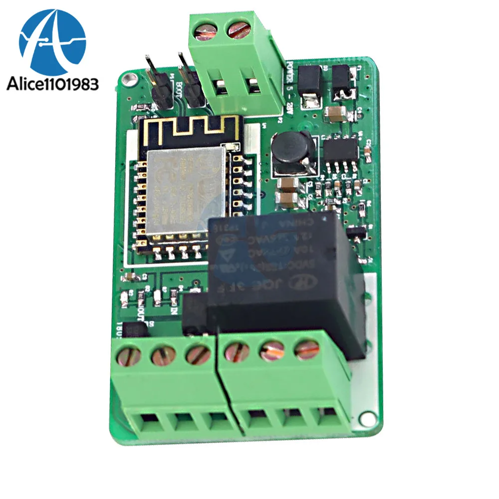 Сетевой релейный модуль ESP8266 220 В 10 А Wi Fi постоянный ток 7 30 в управление через