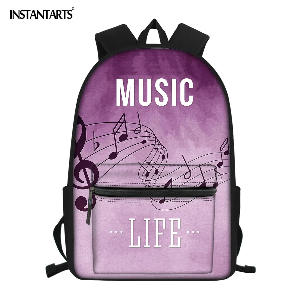 INSTANTARTS Music Life принт пианино школьные сумки для детей Снова в школу мальчиков и