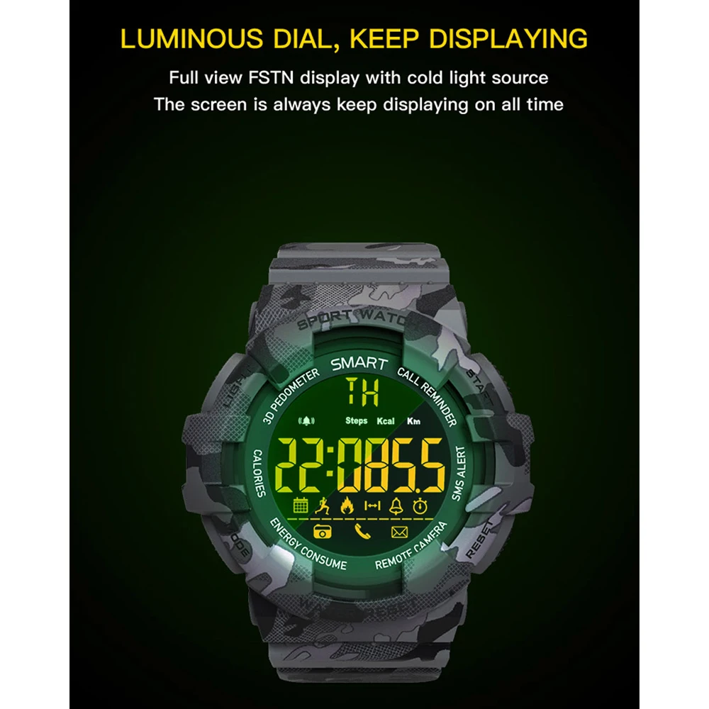 Спортивные часы с Bluetooth секундомер будильник для мужчин и женщин фитнес трекер 5