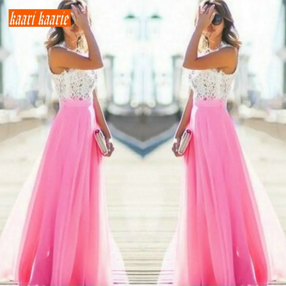 Light Plum Модное женское длинное вечернее платье, Формальные платья с круглым вырезом, шифоновое кружевное платье на молнии длиной до лодыжки, а-силуэт, облегающее Дешевое выпускное платье - Цвет: Light Plum