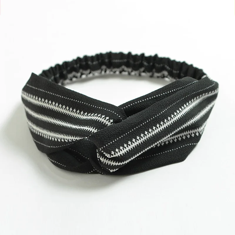 Женская шифоновая повязка на голову с принтом эластичная в этническом стиле