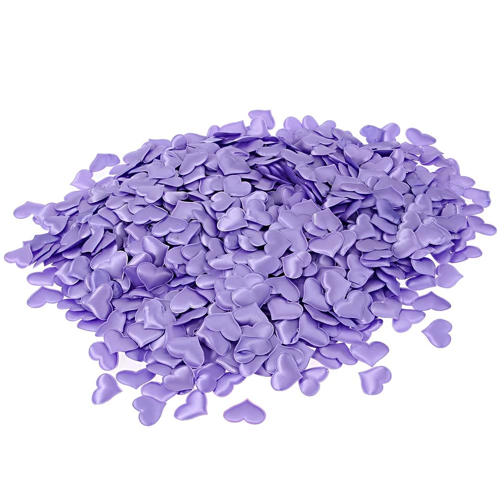 1000 шт Красочная искусственная ткань мягкая аппликация в виде сердца для