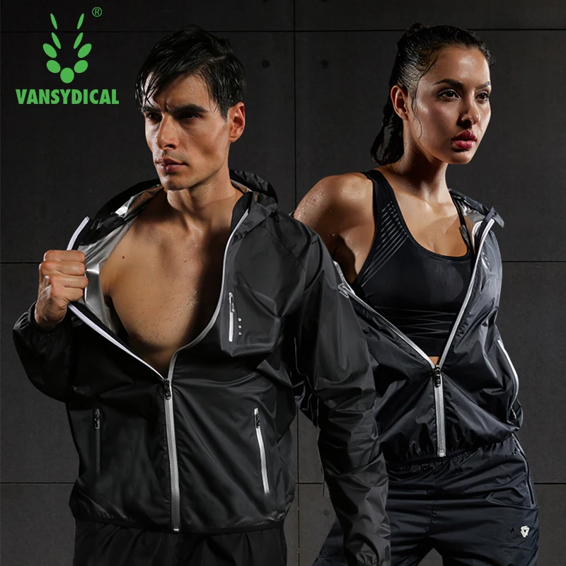 2018 VANSYDICAL Sweat Suit Womens And Mens Sports Running Suits 2pcs Gym Sportswear Fitness Track  Training Suits
