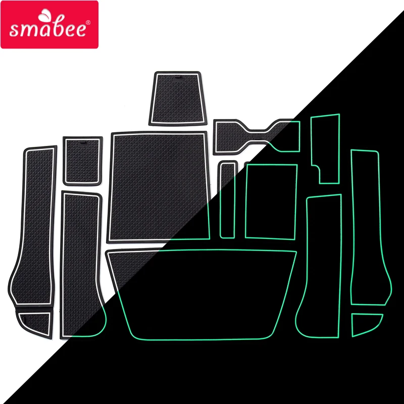 Smabee Anti-Slip Gate slot mat For Skoda Karoq 2017 2018 2019 Rubber Coaster Cup Holders Non-slip mats Accessories Car sticker |
