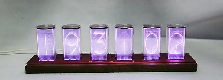 Светодиодный amazing clock квази-часы свечение трубки WI-FI синхронизации сети таймер-помидор Часы Будильник Стекло оболочки