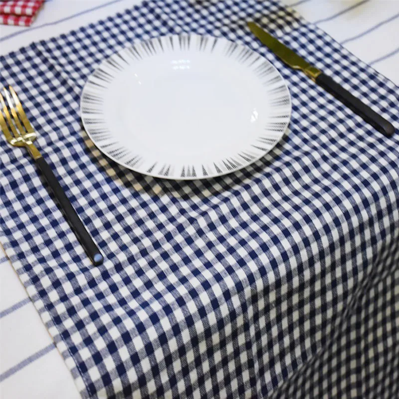 100 шт. хлопковые салфетки клетчатые подстилка cm салфетка для дома ресторана кафе
