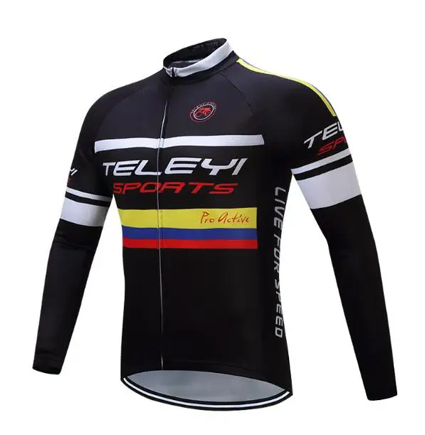 only jersey Зимняя Теплая Флисовая одежда для велоспорта, Мужская теплая футболка с длинным рукавом, комплект одежды для горного велосипеда, спортивный костюм - Цвет: only jersey