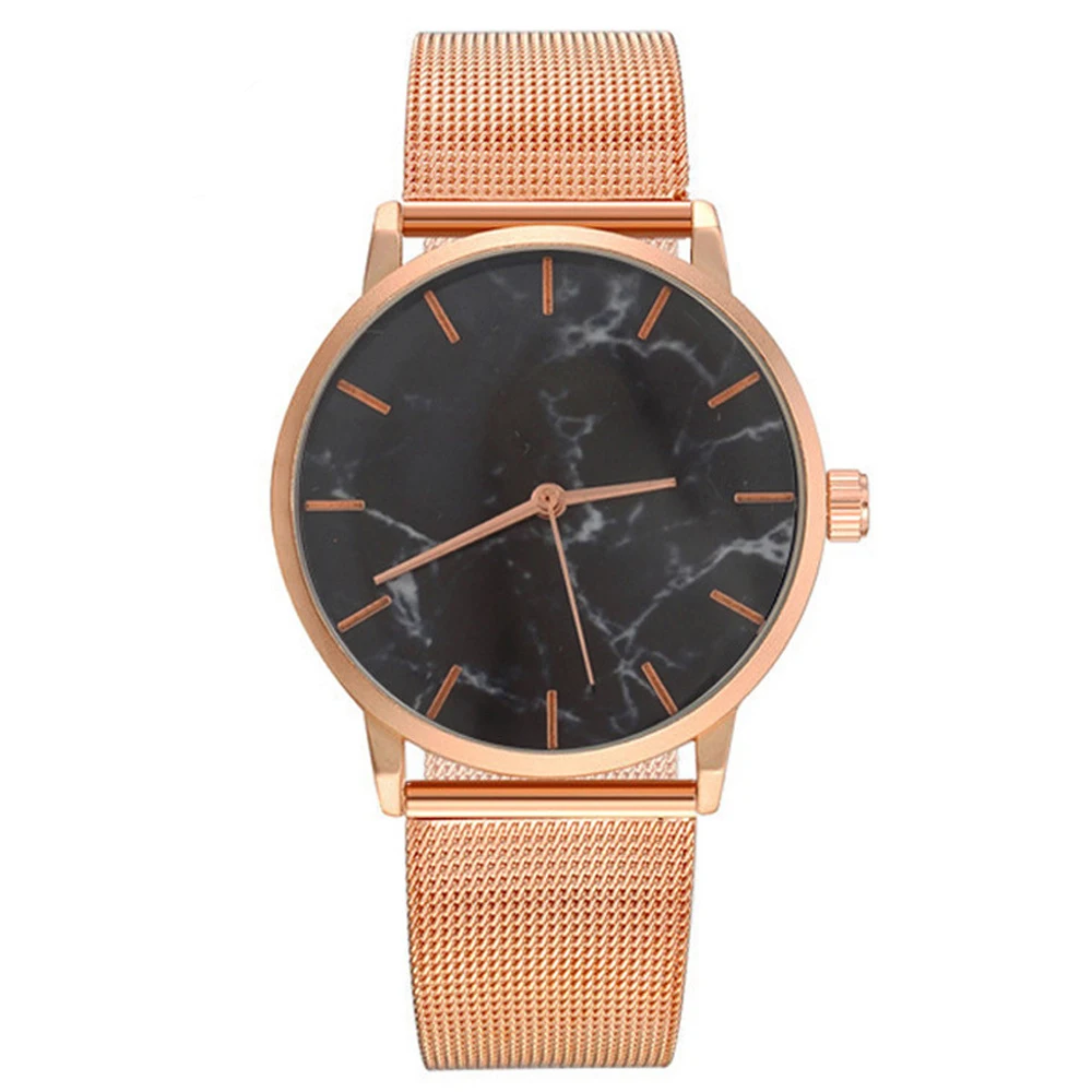 Creative Marble Wrist Watch Casual Women Quartz Watches Mesh Brand Fashion Silver and Gold Gift Relogio Feminino | Наручные часы