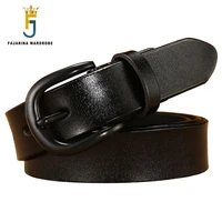 fajarina ladies 2 8cm wide quality genuine leather retro styles belt fashion black pin buckle belts accessories women n17fj672