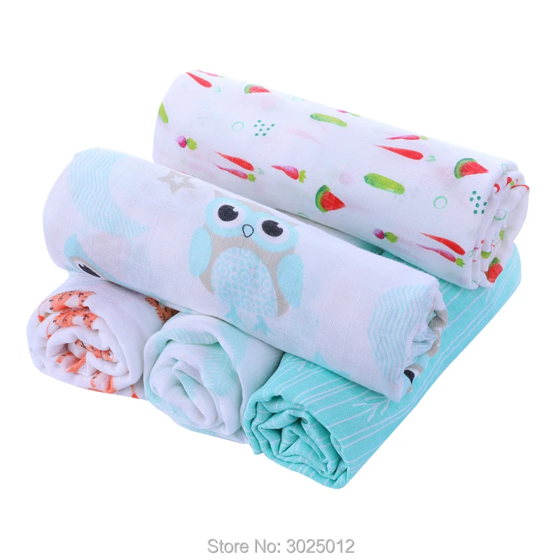 Muslin Swaddle Baby Blankets Blanket 100% Organic Soft Bamboo for Receiving | Мать и ребенок