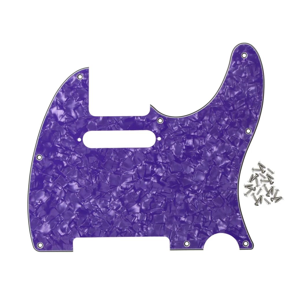 FLEOR 8 отверстий TL гитара Защита от царапин фиолетовый жемчуг 4Ply с винтами для