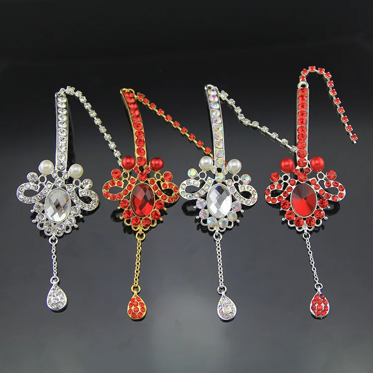 HIMSTORY индийский стиль КАПЛЕВИДНАЯ кристальная оправа свадебные аксессуары для