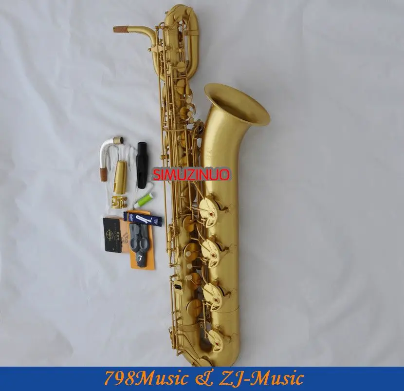Профессиональный Желтый антикварный баритон Eb Саксофон Бари Сакс 2 Шея Германия