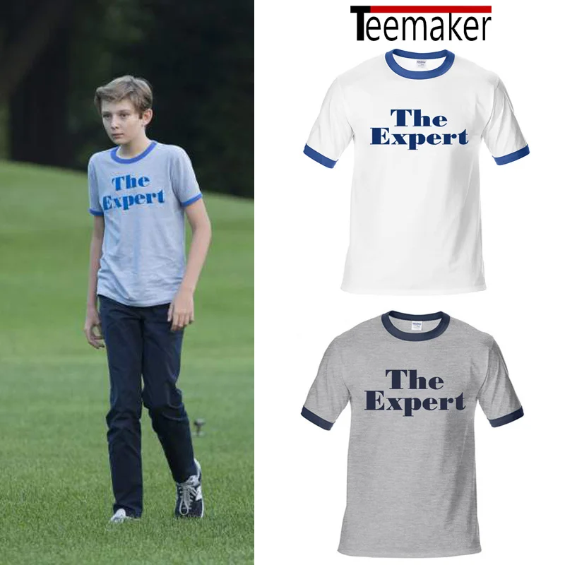 Футболки Barron Trump мужские летние футболки с принтом The Expert повседневные короткими