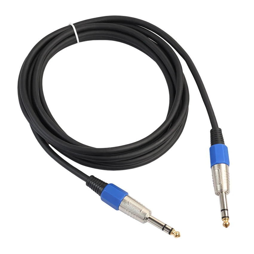 6.35mm to Audio Cable Male For Electric Guitar Mixer Stereo Cable(3 Meter) Black+Blue | Спорт и развлечения