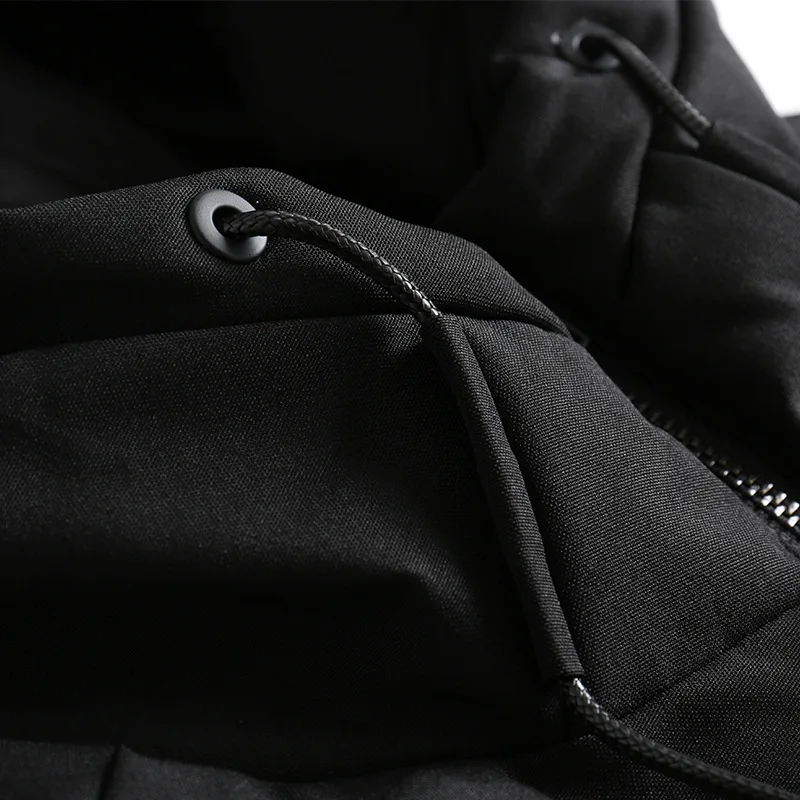 

New Large size Men's jacket Autumn and Winter Thickening Long section Park Casual Hooded jacket Men's Loose Cotton Coat