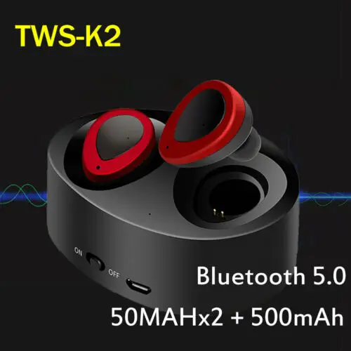 Новинка 2019 Мини TWS K2 Беспроводные стереонаушники в ушах Bluetooth бас уличные