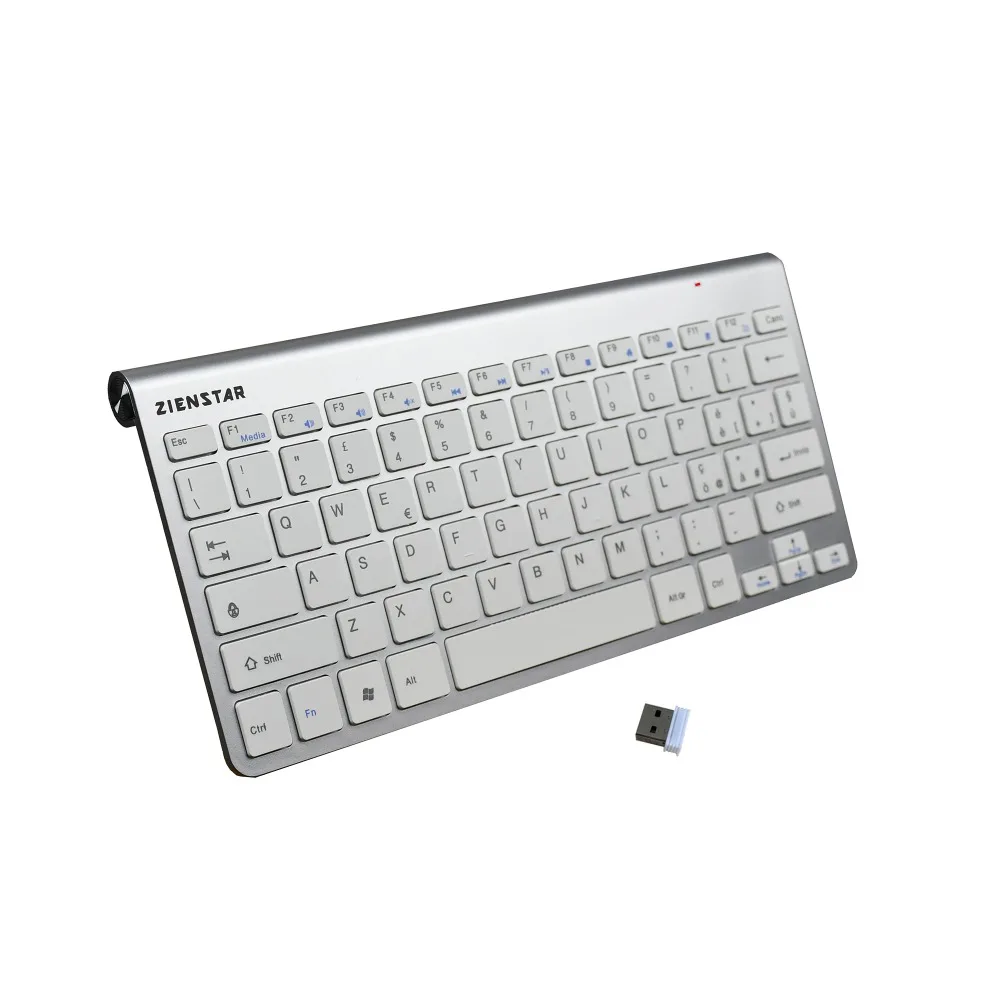 Zienstar итальянский Язык Ultra Slim 2 4G Беспроводной клавишные для Macbook ПК портативный