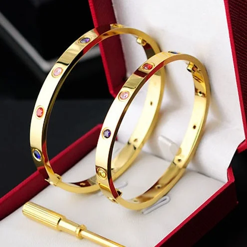 Горячий браслет из нержавеющей стали для женщин и мужчин с винтами подарок