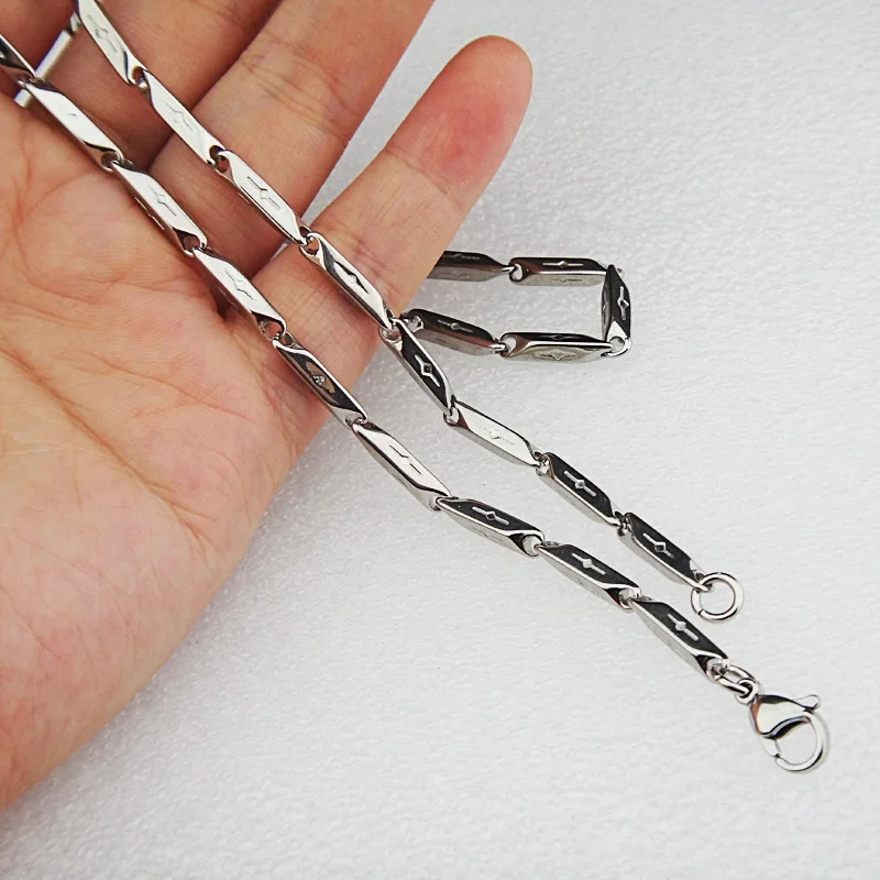 Новое поступление 316L женский мужской костюм из нержавеющей стали ожерелье с