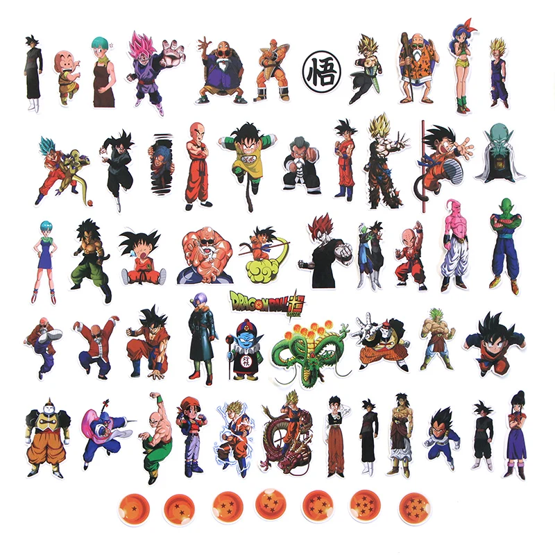 56 шт. Dragon ball Дети Забавный мультфильм DIY Скрапбукинг альбом багаж ноутбук мотоцикл ноутбук трафарет Водонепроницаемая наклейка E0055