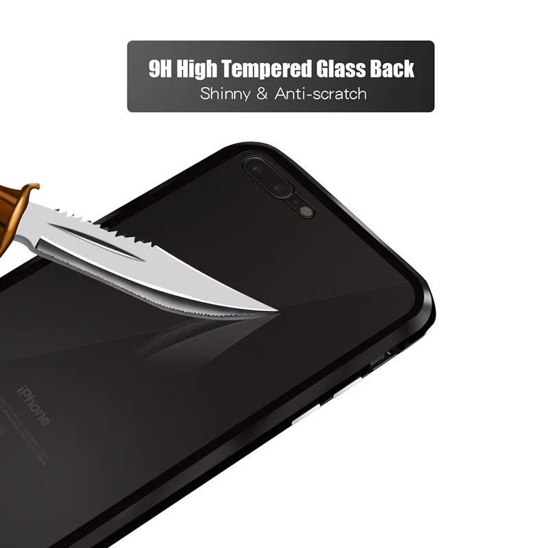 200 шт. чехол для iPhone X XR XS MAX 6 6S 7 8 Plus, мультимагнитный чехол 2 поколения с адсорбцией, чехол из закаленного стекла, DHL