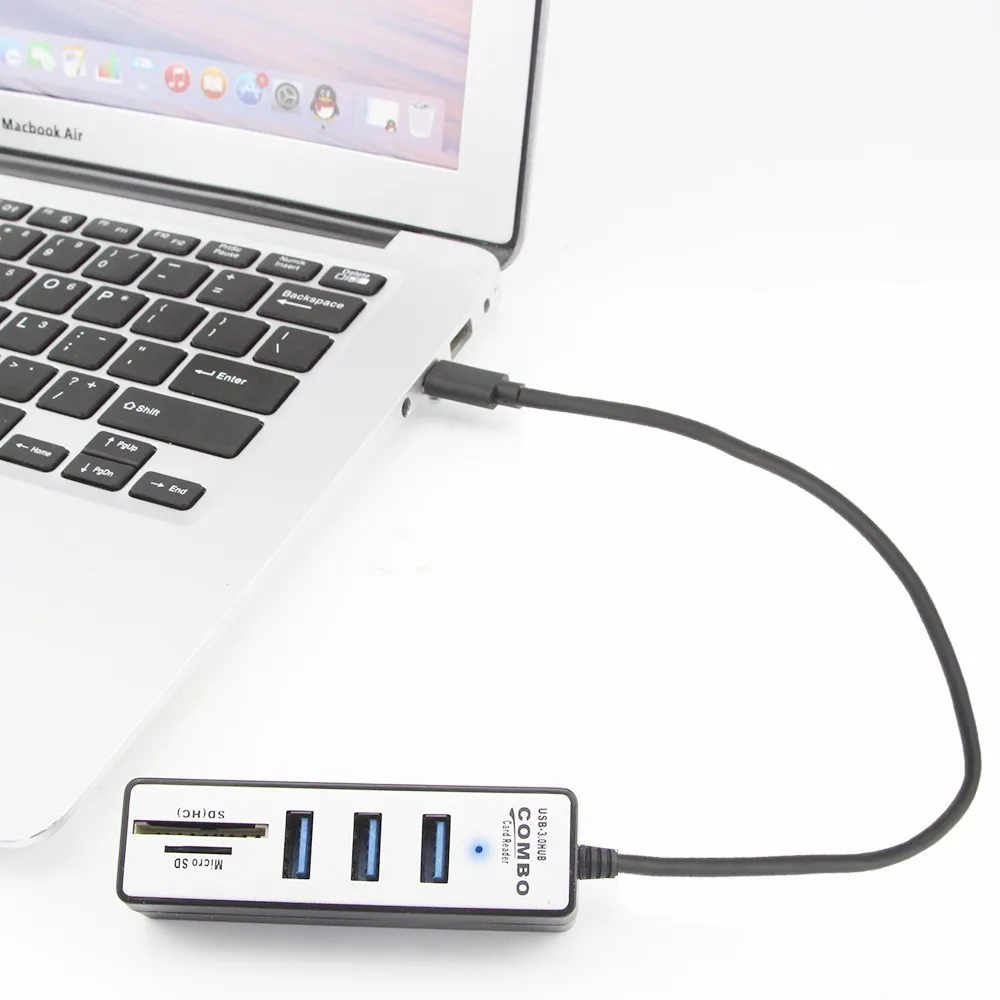 USB 3 0 Тип C комбинированный мультиконцентратор 5 до портов мульти кардридер Sd/Cf/C Otg