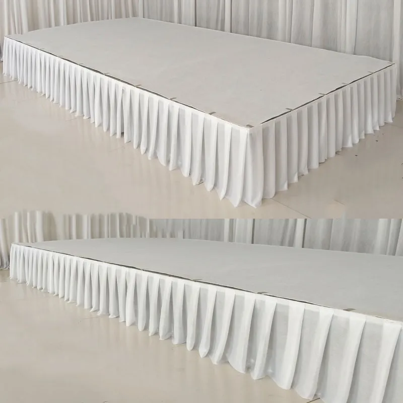 2 шт. 75x300 см Шелк льда шифон свадебный стол юбка для скатерть для стола Свадьба сценический стол плинтус день рождения события Декор