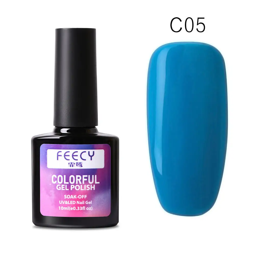 Feecy C05 Gel Nail Polish Soak Off UV LED Gel Varnish Wipe Top Coat Color Nail Gel Polish DIY Nail Art Lacquer Manicure Nail Art Tool - Цвет: Feecy C05