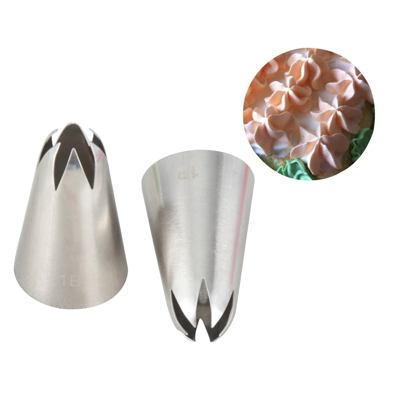 Кондитерские наконечники для украшения торта из нержавеющей стали # 1B|Формы