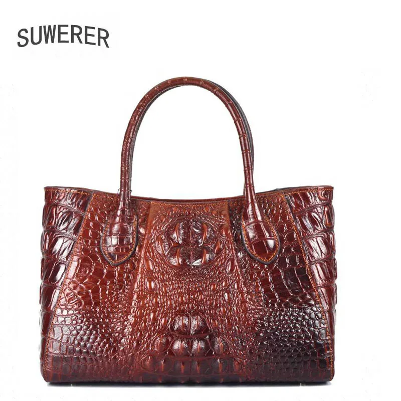 Женская сумка с крокодиловым узором персонализированная модная мессенджер