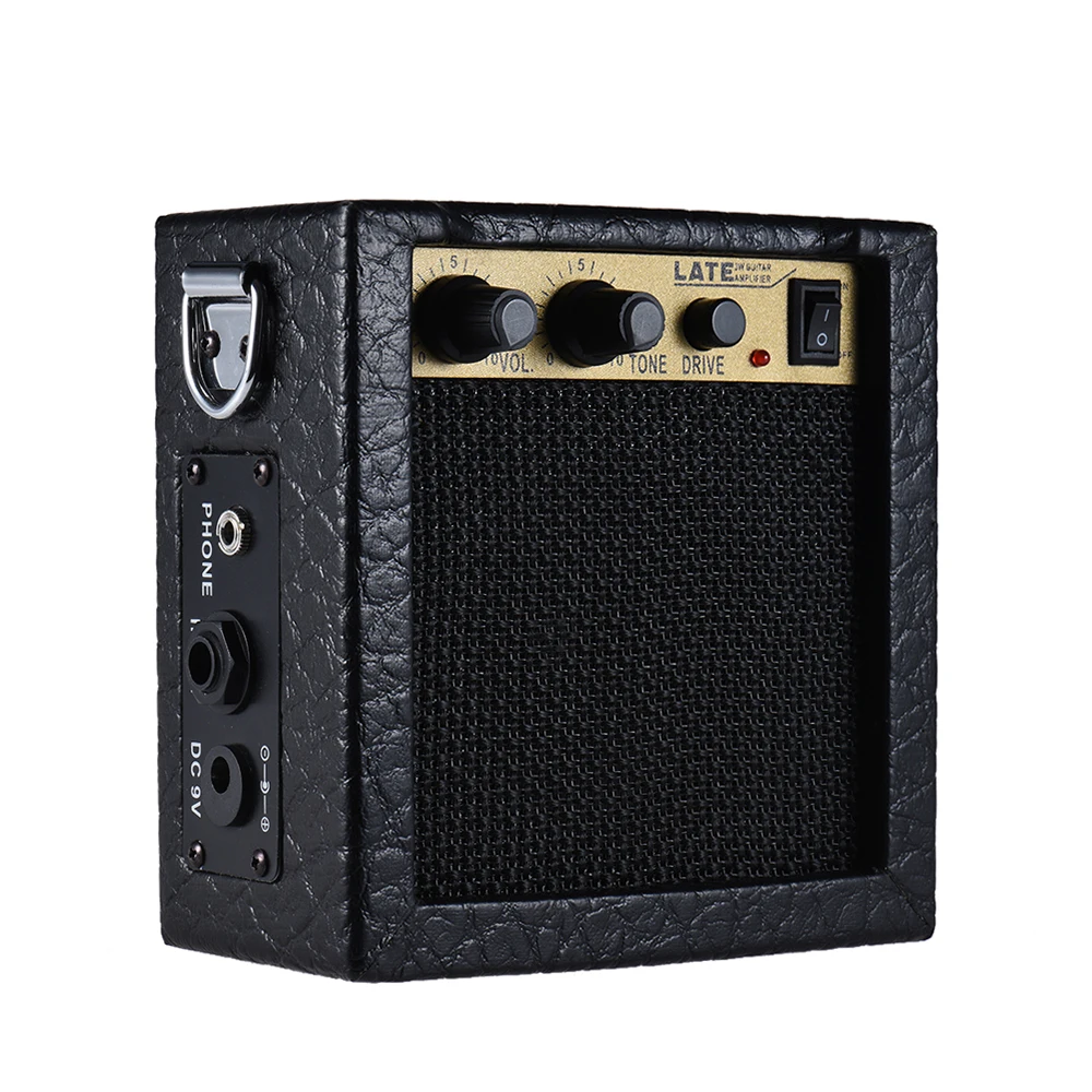 

Мини-гитарный усилитель Ukelele на батарейках, Высокочувствительный динамик 3 Вт 9 вольт с функцией регулировки громкости