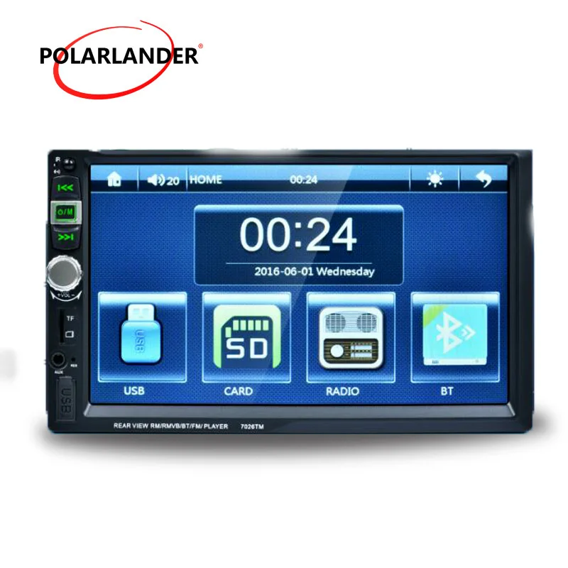 2 Din сенсорный экран USB с камерой зеркало для телефона Android MP5 плеер 7 дюймовый Mirror