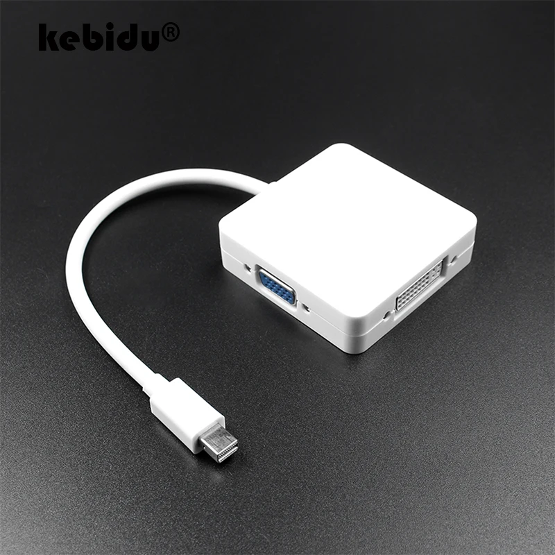 3 в 1 переходник с дисплейного порта MiniDP на HDMI совместимого адаптера дисплей Порты
