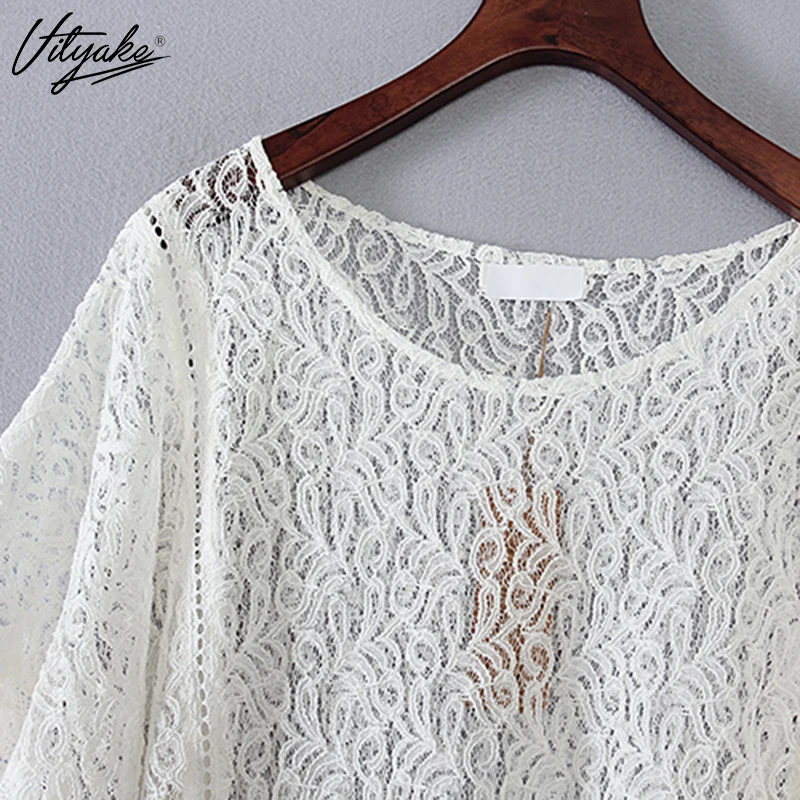 Vityake женщина святить вне крючком блузка из кружевная блузка|lace blouse|top blouseblouses tops |
