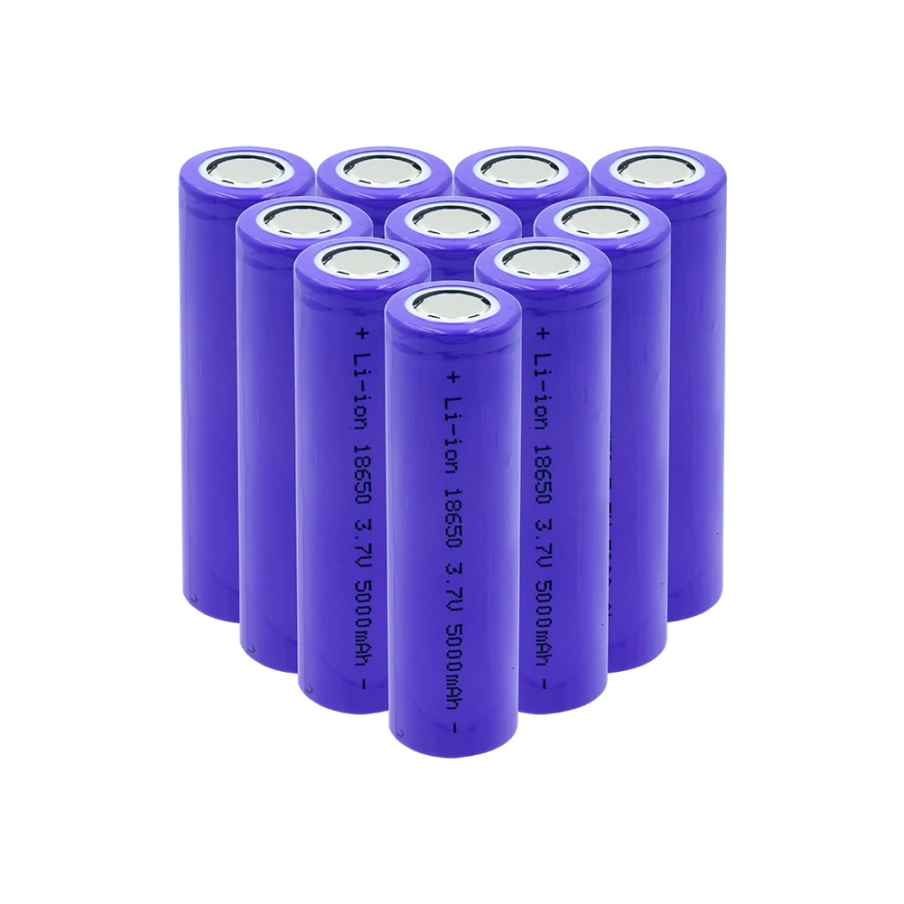 6/8/10 шт. Высокая емкость 18650 литий-ионная аккумуляторная батарея 5000MAH 3,7 V литиевая аккумуляторная батарея для игрушка-фонарик